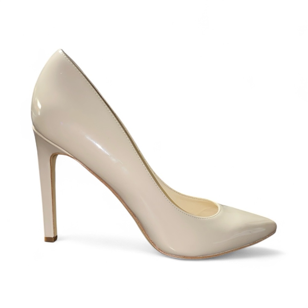 Nine West Nude Heels Womens 9M Neutral Minimalist Pointed Toe Pumps Stilettos